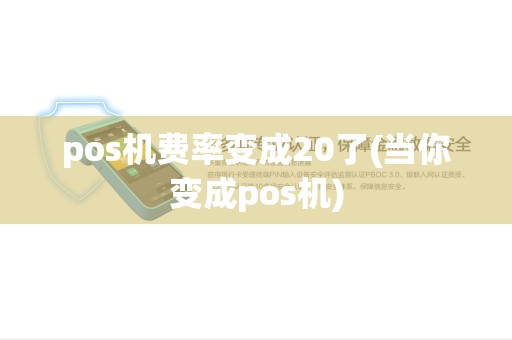 pos机费率变成20了(当你变成pos机) pos机费率变成20了(当你变成pos机)