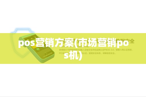 pos营销方案(市场营销pos机)