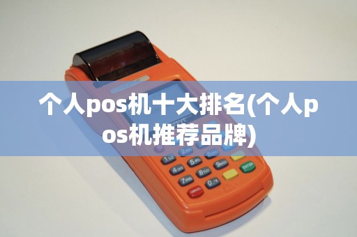 个人pos机十大排名(个人pos机推荐品牌)