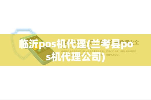 临沂pos机代理(兰考县pos机代理公司)