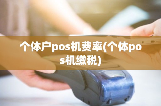 个体户pos机费率(个体pos机缴税)