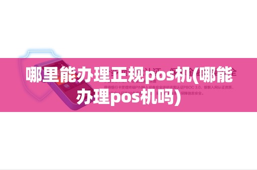 哪里能办理正规pos机(哪能办理pos机吗)