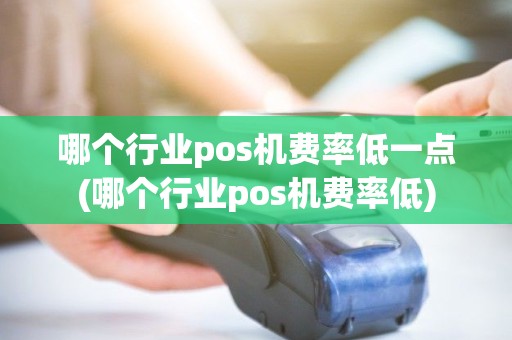 哪个行业pos机费率低一点(哪个行业pos机费率低)
