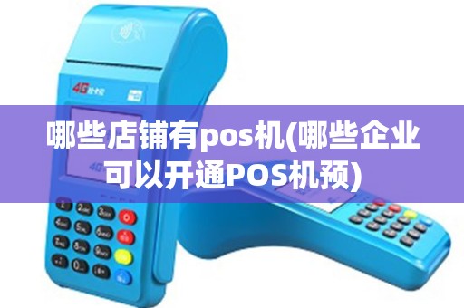 哪些店铺有pos机(哪些企业可以开通POS机预)