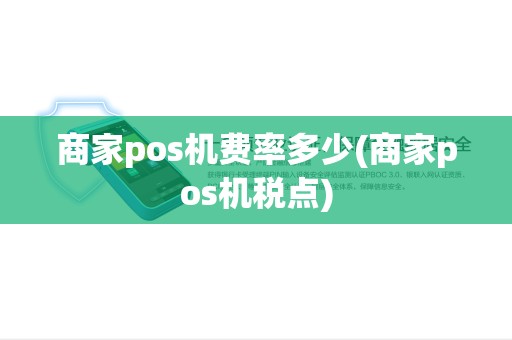 商家pos机费率多少(商家pos机税点)