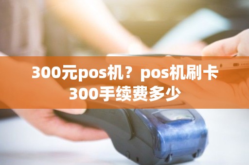 300元pos机？pos机刷卡300手续费多少
