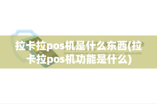 拉卡拉pos机是什么东西(拉卡拉pos机功能是什么)