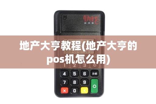 地产大亨教程(地产大亨的pos机怎么用)