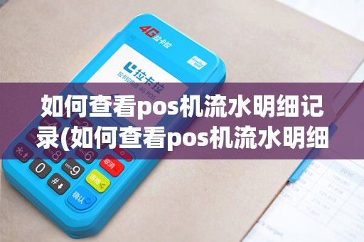 如何查看pos机流水明细记录(如何查看pos机流水明细)