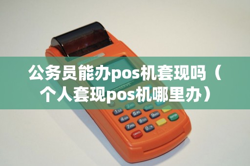 公务员能办pos机套现吗（个人套现pos机哪里办）