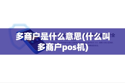多商户是什么意思(什么叫多商户pos机)