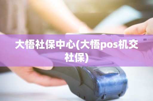 大悟社保中心(大悟pos机交社保)