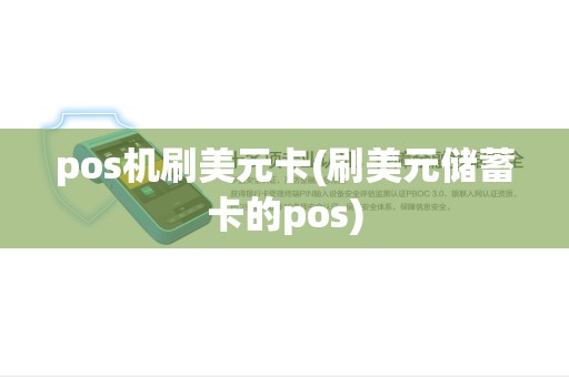 pos机刷美元卡(刷美元储蓄卡的pos)