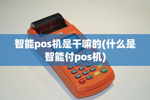 智能pos机是干嘛的(什么是智能付pos机)