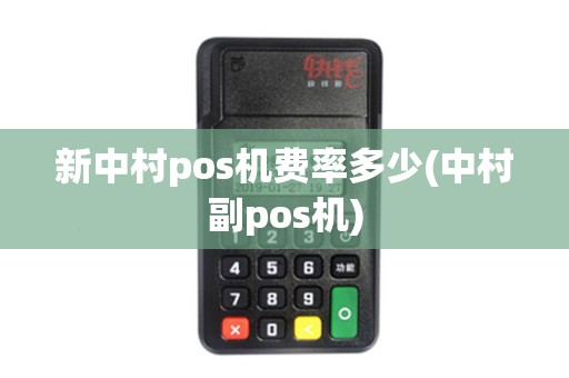 新中村pos机费率多少(中村副pos机)