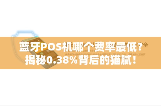 蓝牙POS机哪个费率最低？揭秘0.38%背后的猫腻！