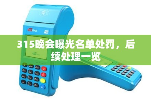 315晚会曝光名单处罚，后续处理一览