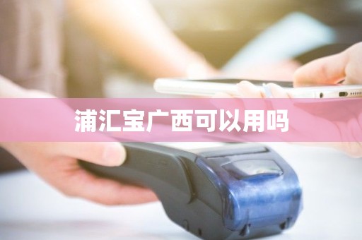 浦汇宝广西可以用吗