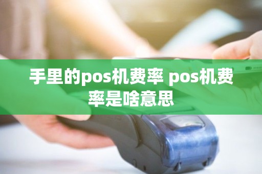 手里的pos机费率 pos机费率是啥意思