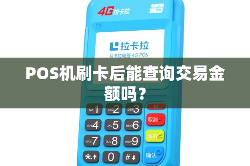 POS机刷卡后能查询交易金额吗? POS机刷卡后能查询交易金额吗?