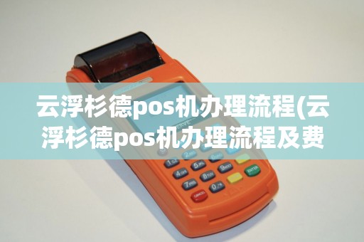 云浮杉德pos机办理流程(云浮杉德pos机办理流程及费用)