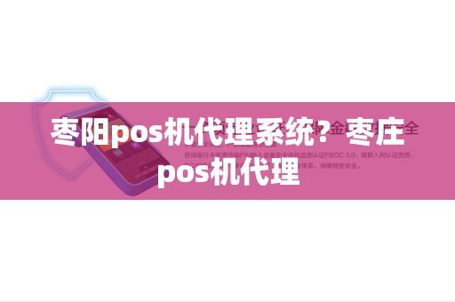 枣阳pos机代理系统？枣庄pos机代理