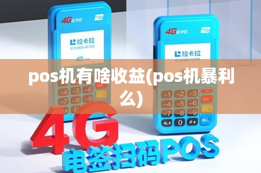 pos机有啥收益(pos机暴利么)