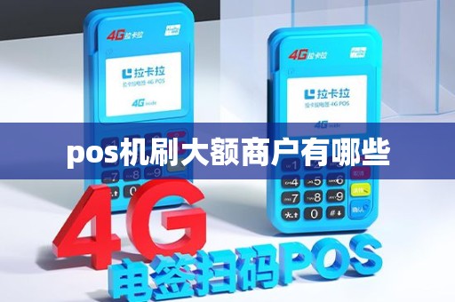 pos机刷大额商户有哪些