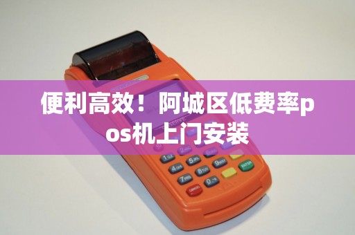 便利高效！阿城区低费率pos机上门安装