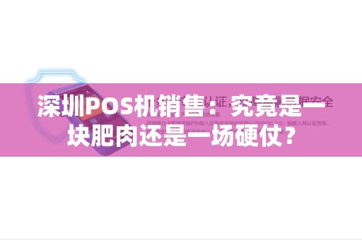 深圳POS机销售：究竟是一块肥肉还是一场硬仗？