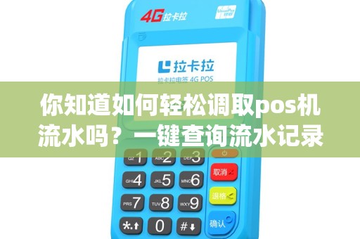 你知道如何轻松调取pos机流水吗？一键查询流水记录，了解消费详情！