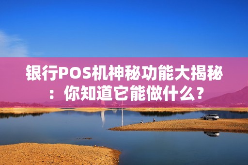 银行POS机神秘功能大揭秘：你知道它能做什么？