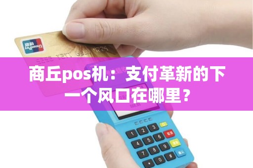 商丘pos机：支付革新的下一个风口在哪里？
