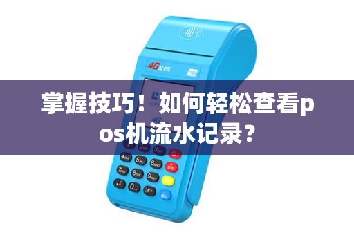 掌握技巧！如何轻松查看pos机流水记录？