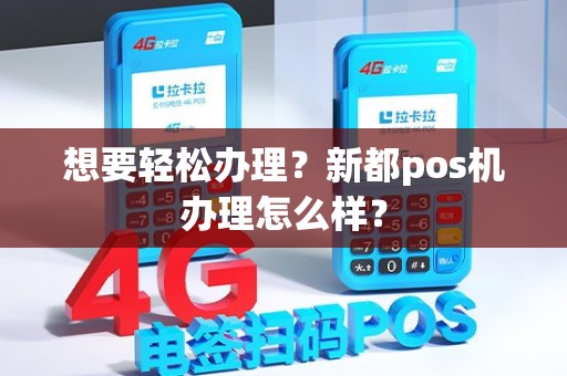 想要轻松办理？新都pos机办理怎么样？