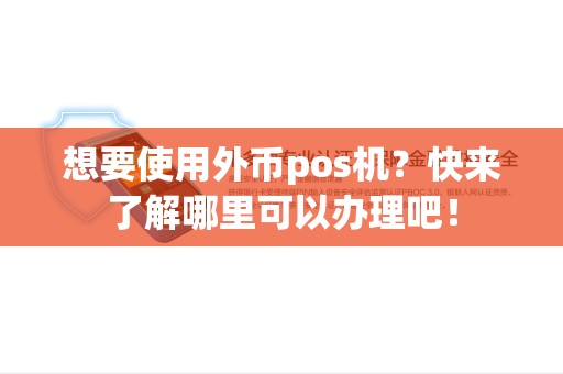 想要使用外币pos机？快来了解哪里可以办理吧！