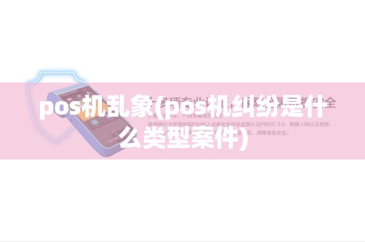 pos机乱象(pos机纠纷是什么类型案件)