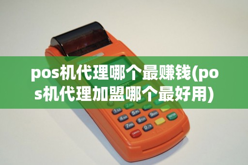 pos机代理哪个最赚钱(pos机代理加盟哪个最好用) pos机代理哪个最赚钱(pos机代理加盟哪个最好用)