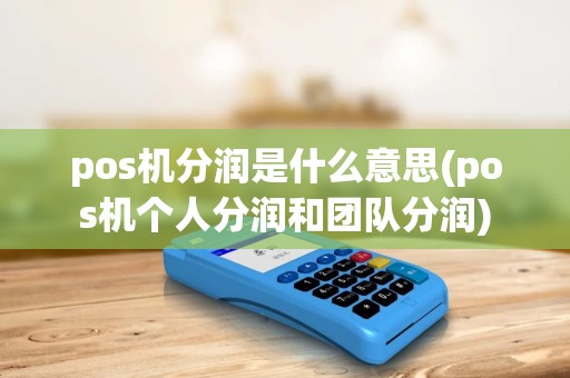 pos机分润是什么意思(pos机个人分润和团队分润)