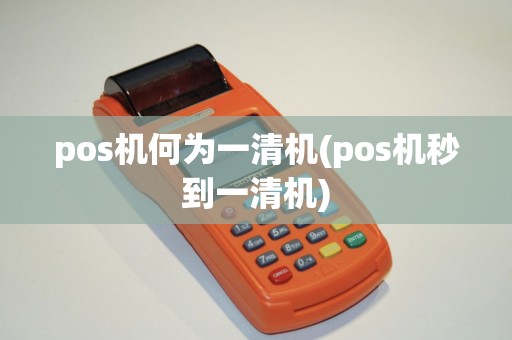 pos机何为一清机(pos机秒到一清机)