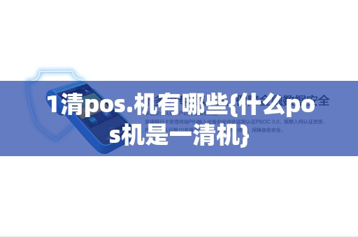 1清pos.机有哪些{什么pos机是一清机}