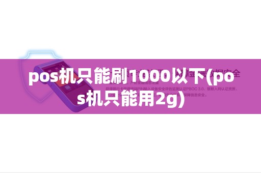 pos机只能刷1000以下(pos机只能用2g)
