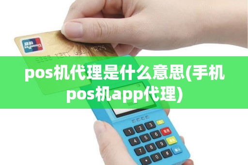 pos机代理是什么意思(手机pos机app代理)
