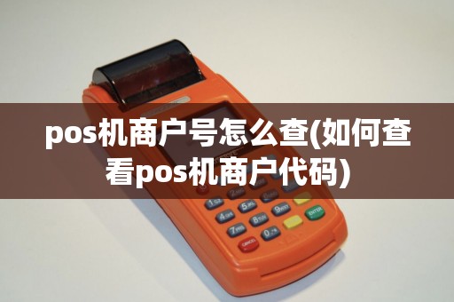 pos机商户号怎么查(如何查看pos机商户代码) pos机商户号怎么查(如何查看pos机商户代码)