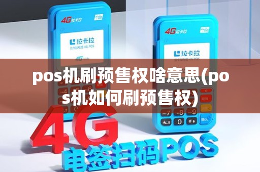 pos机刷预售权啥意思(pos机如何刷预售权) pos机刷预售权啥意思(pos机如何刷预售权)