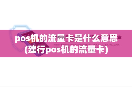 pos机的流量卡是什么意思(建行pos机的流量卡) pos机的流量卡是什么意思(建行pos机的流量卡)